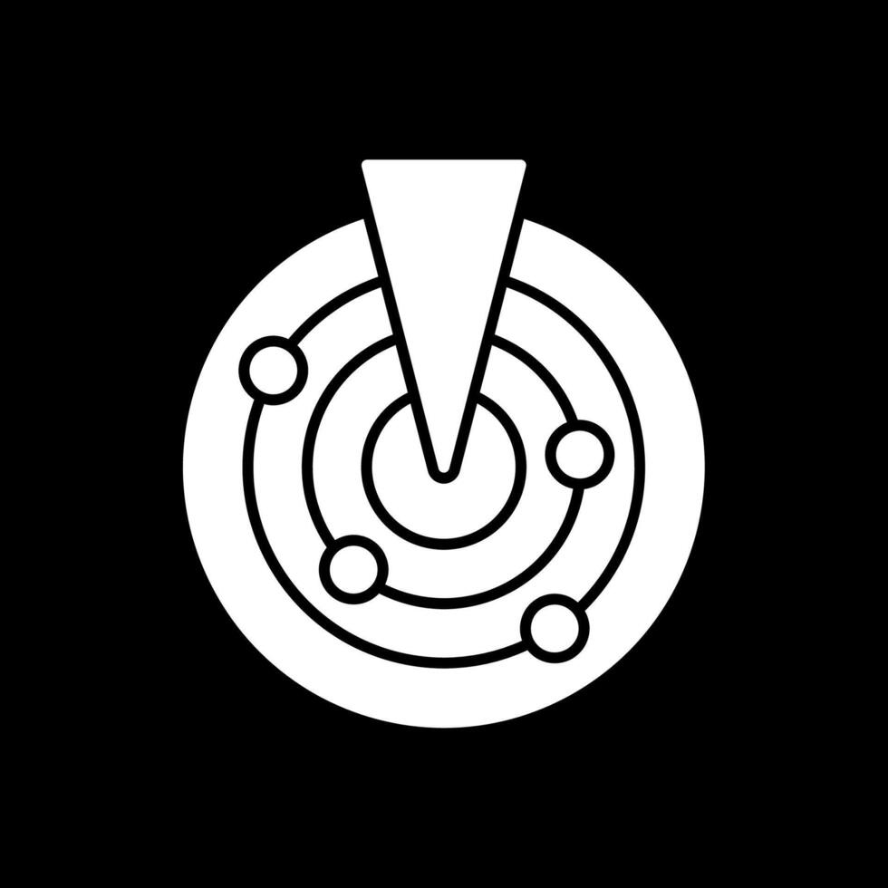 Radar Glyph Inverted Icon vector