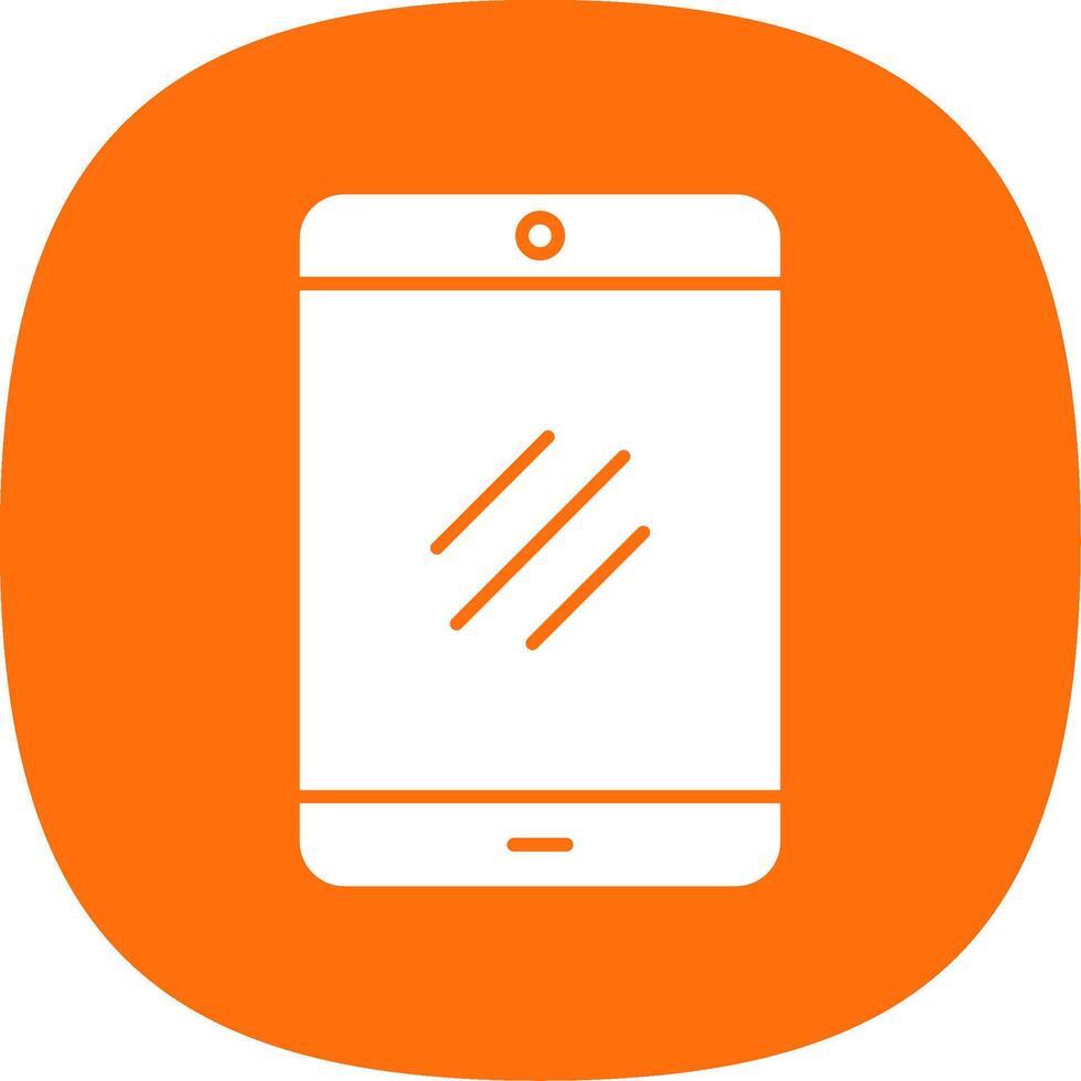 Smartphone Glyph Curve Icon vector