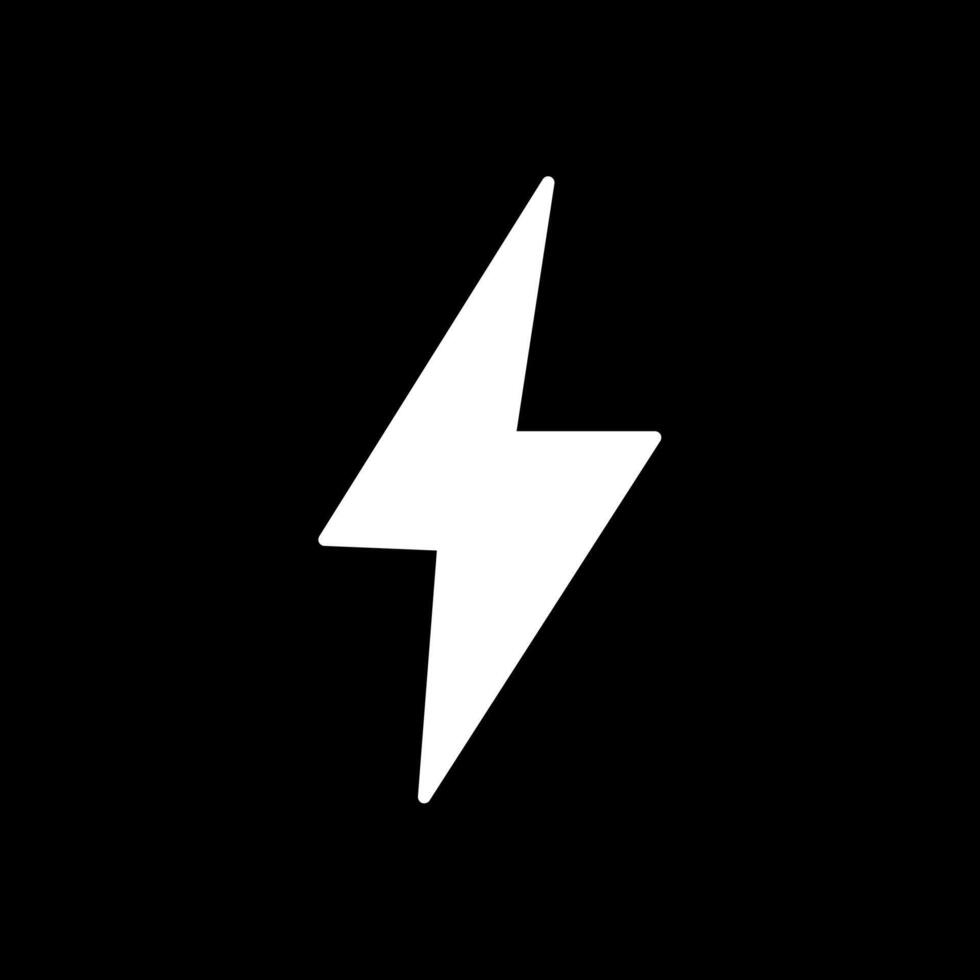Thunder Glyph Inverted Icon vector