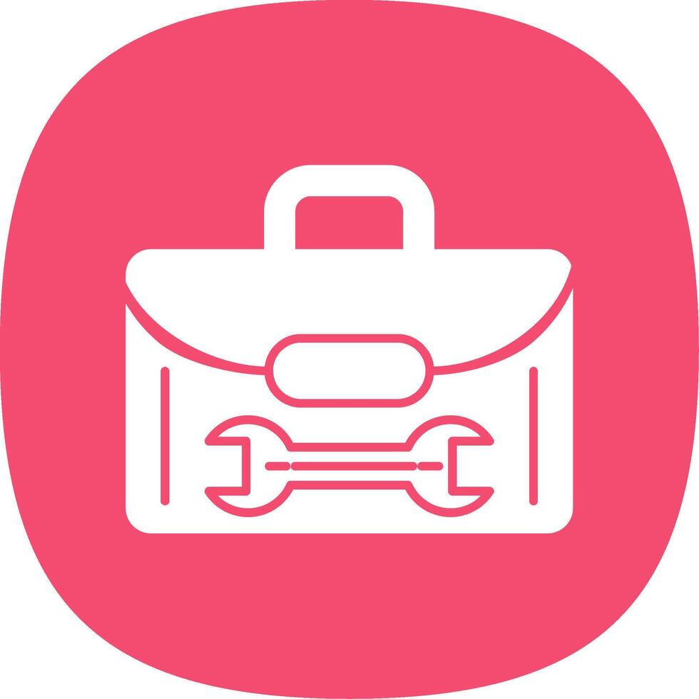 Tool Box Glyph Curve Icon vector