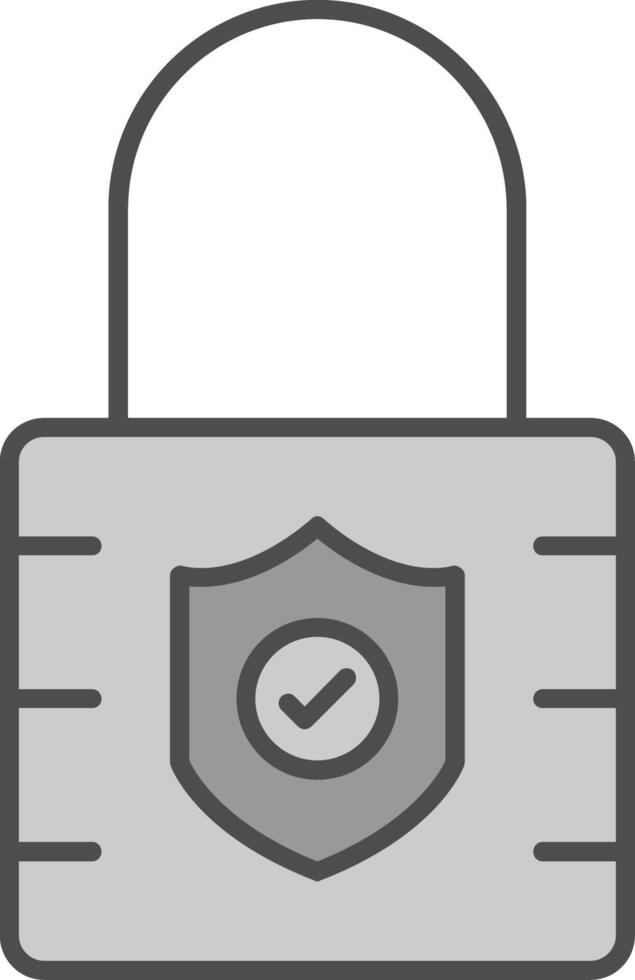 Padlock Fillay Icon vector