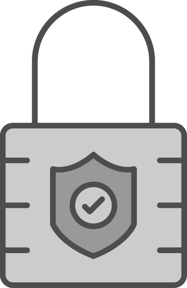 Padlock Fillay Icon vector