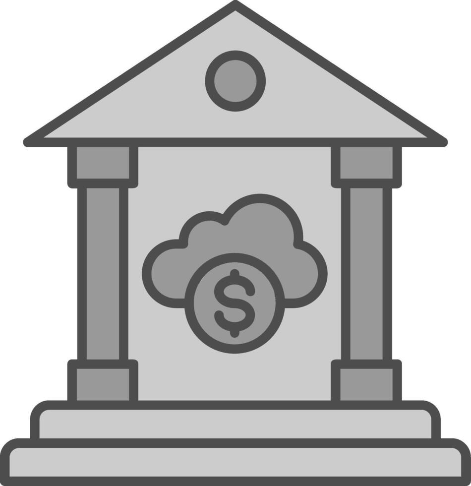 Cloud Banking Fillay Icon vector