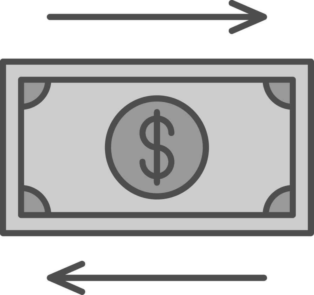 Cash Flow Fillay Icon vector