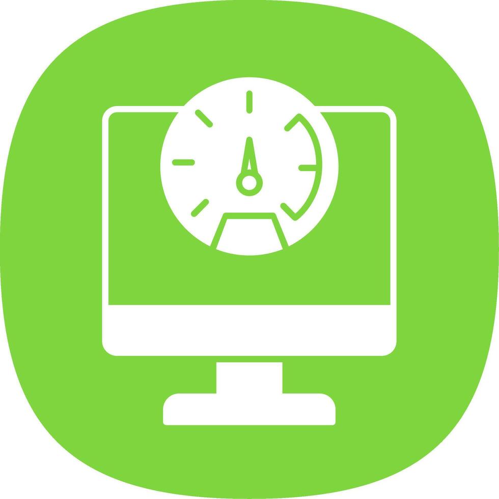 Speed Test Glyph Curve Icon vector