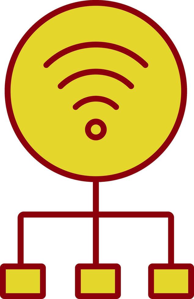 Network Line Two Color Icon vector