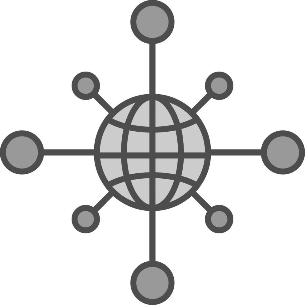 Networking Fillay Icon vector
