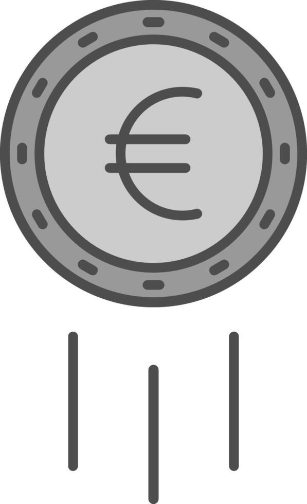 euro firmar relleno icono vector