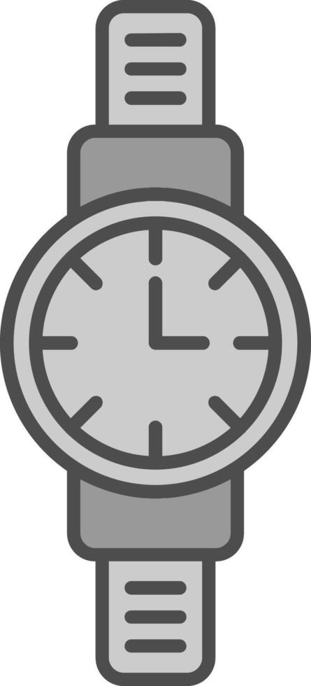 reloj de pulsera relleno icono vector