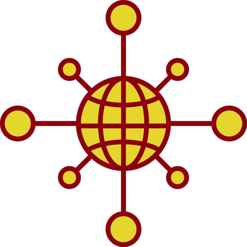 Networking Line Two Color Icon vector