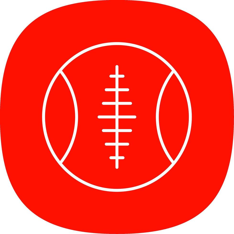 Sports Ball Line Curve Icon vector