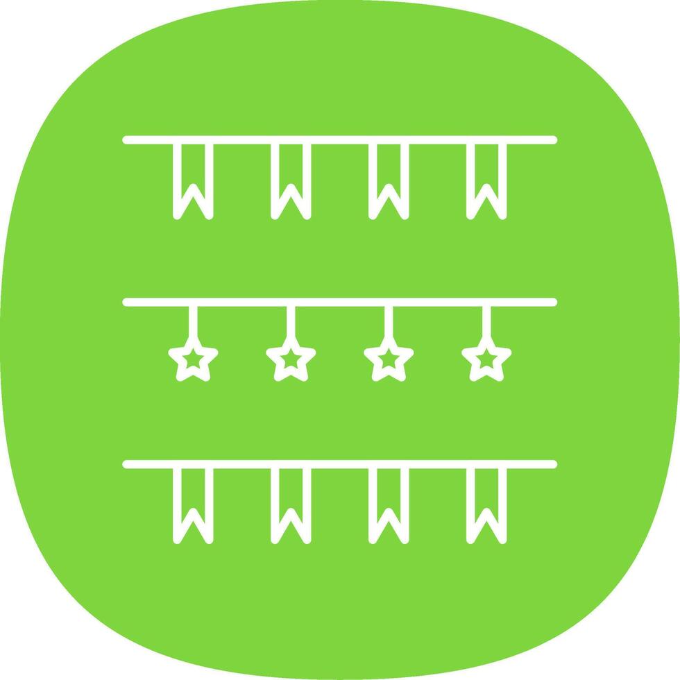 Garland Line Curve Icon vector