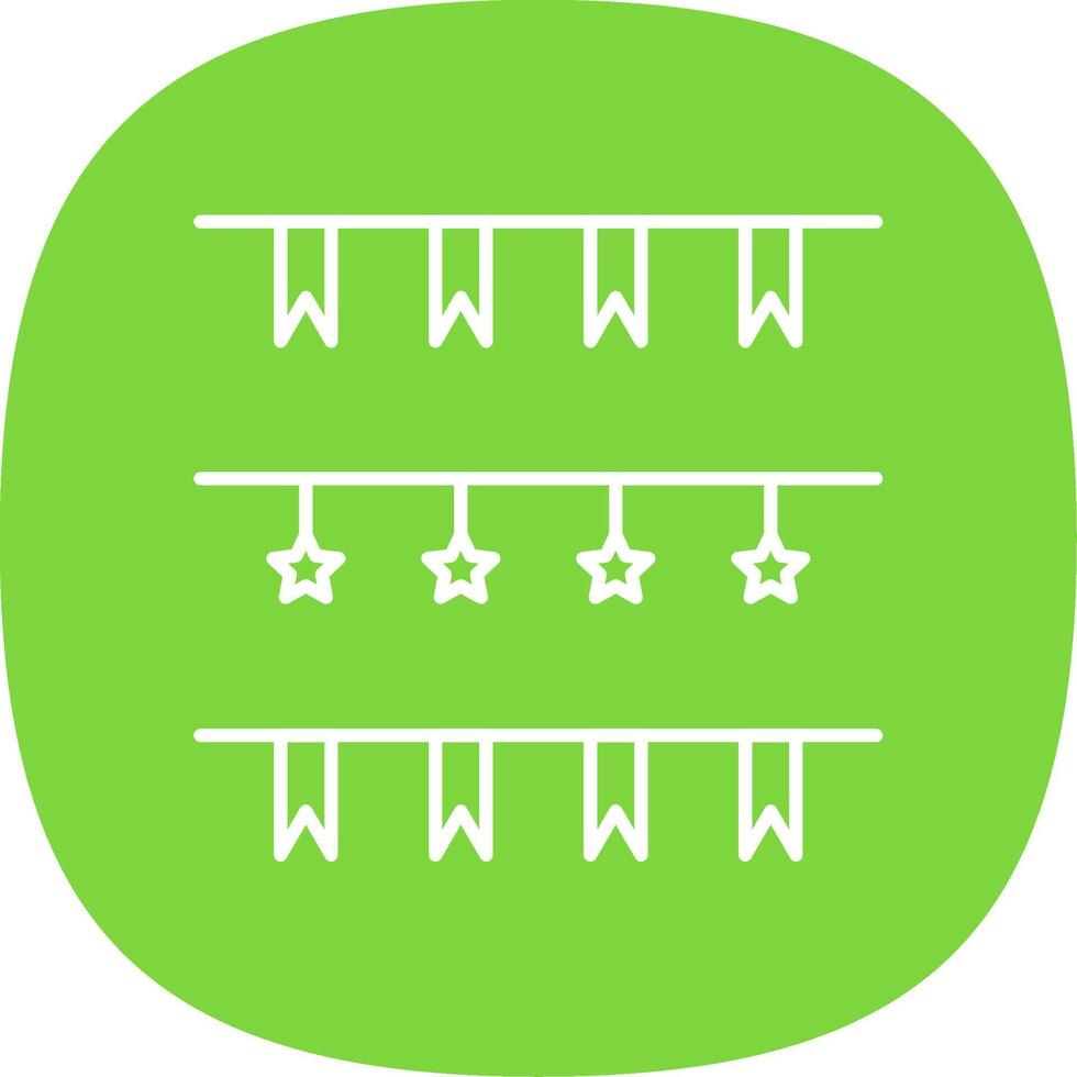 Garland Line Curve Icon vector