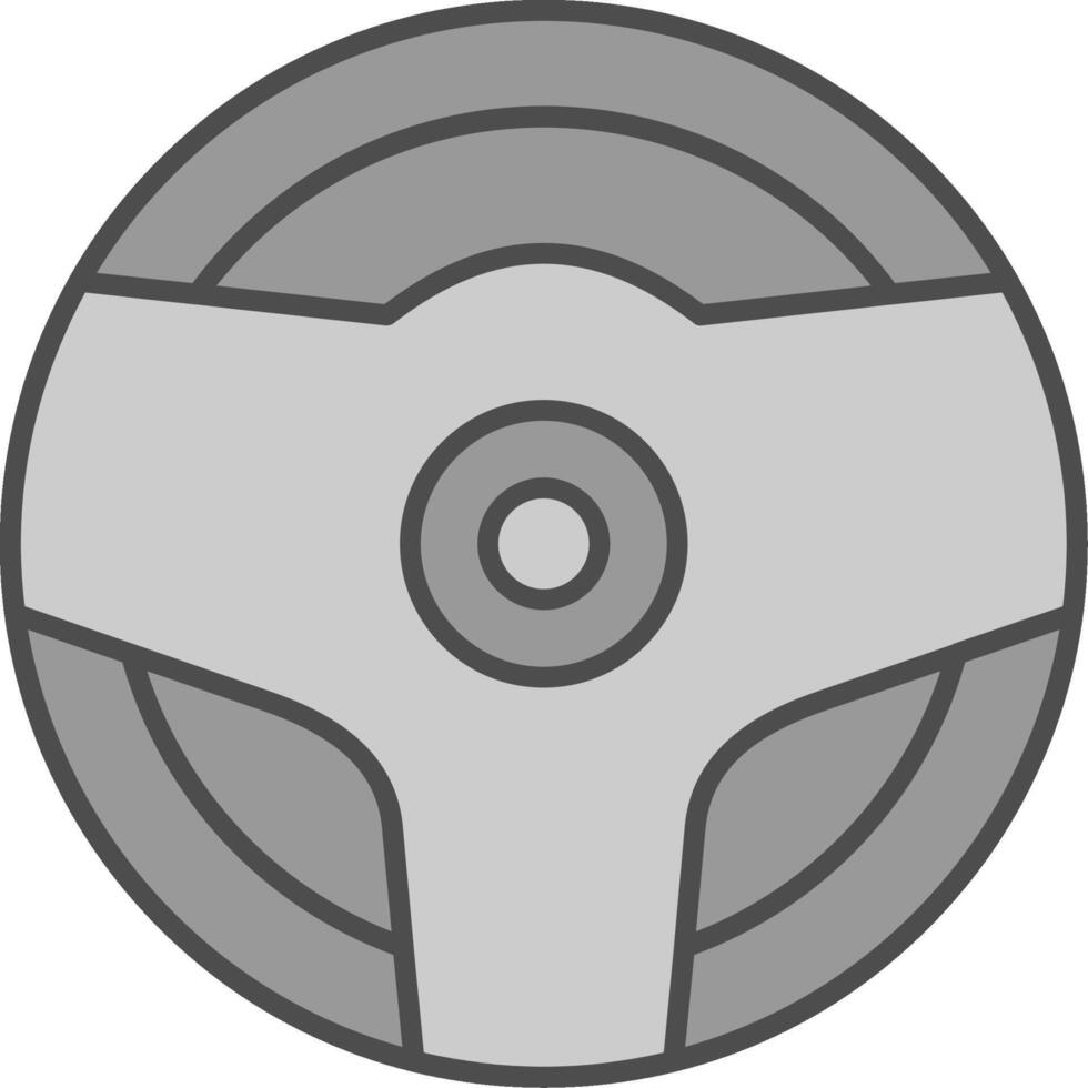 Steering Wheel Fillay Icon vector
