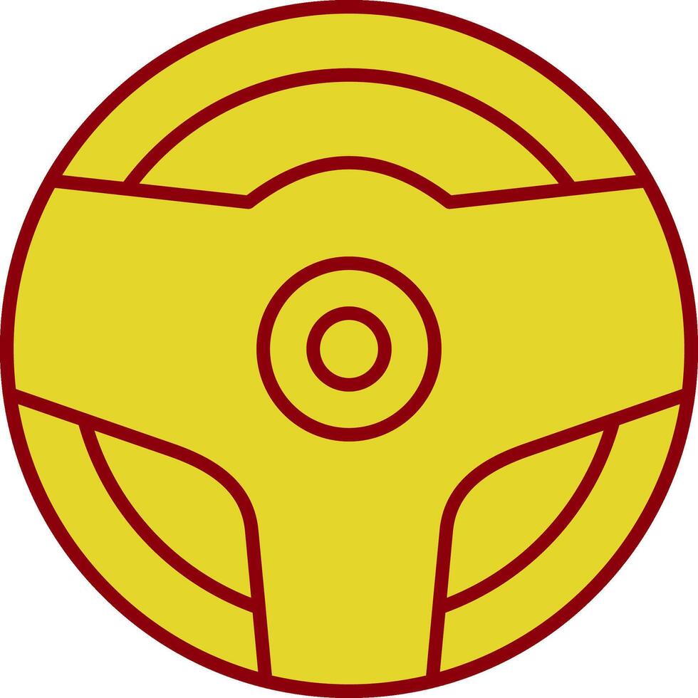 Steering Wheel Line Two Color Icon vector