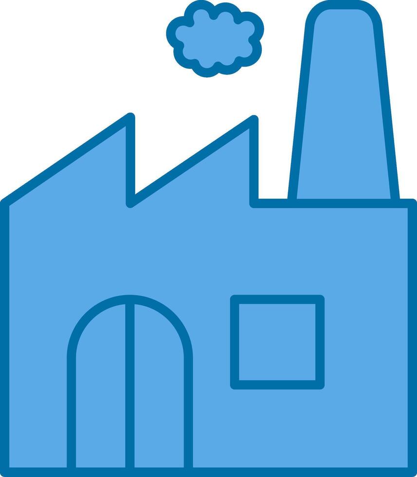 Factory Line Two Color Icon vector