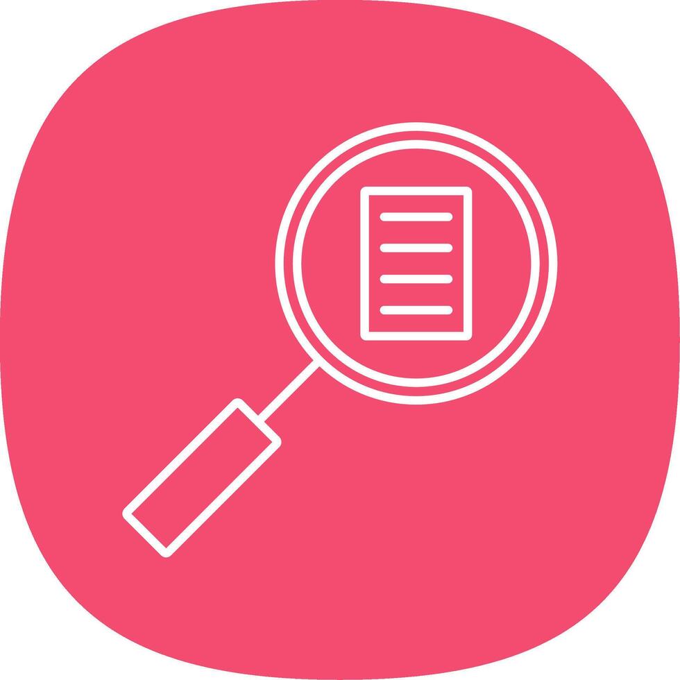 Audit Line Curve Icon vector