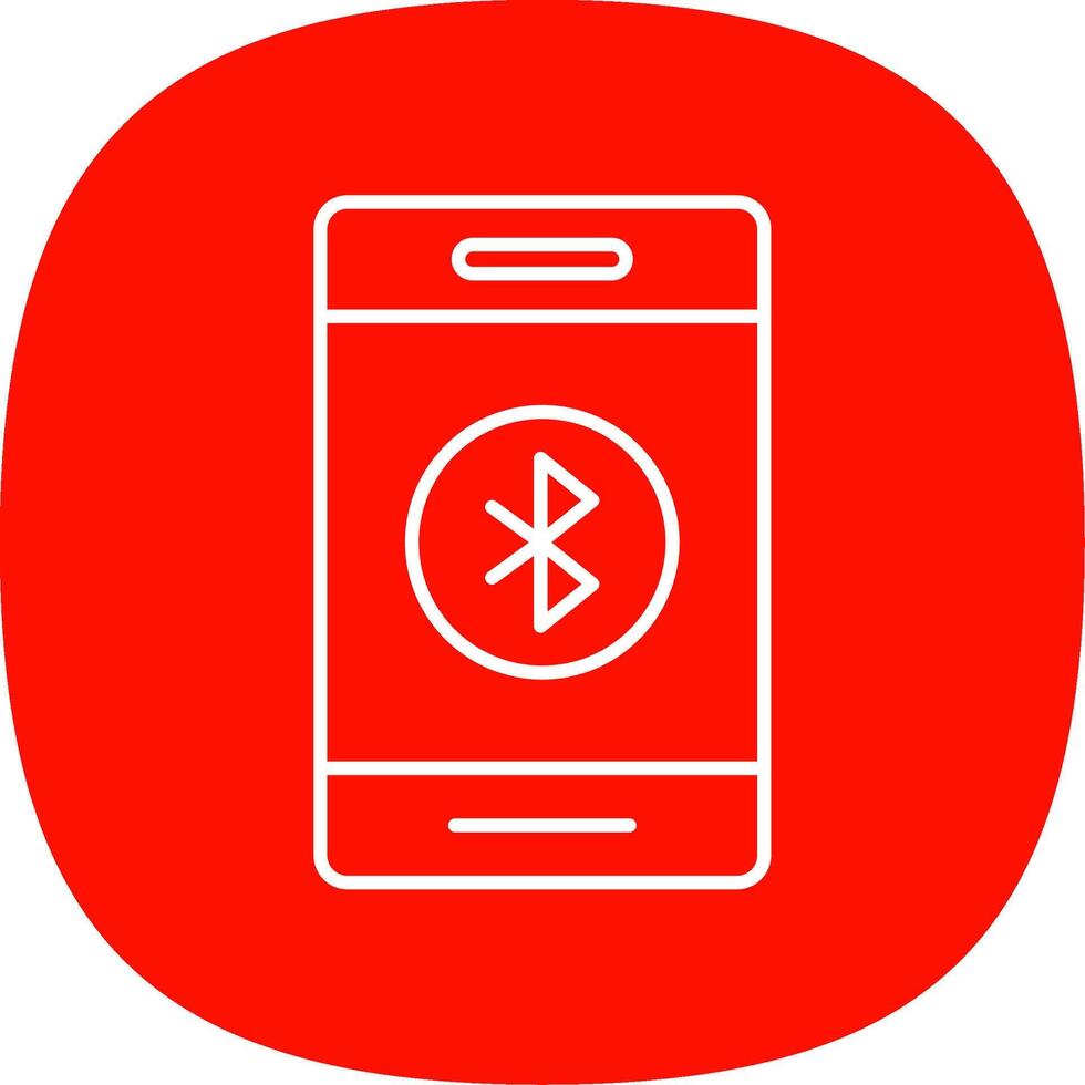 Bluetooth Line Curve Icon vector