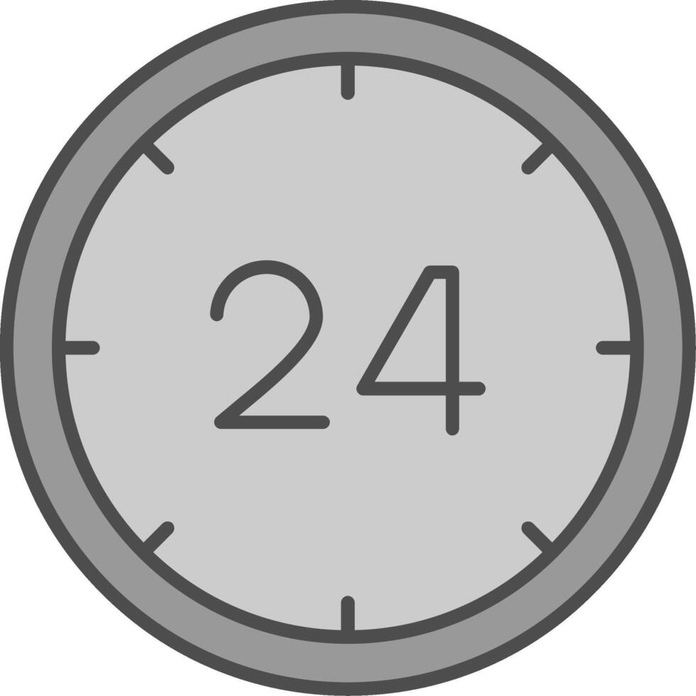 24 Hours Fillay Icon vector