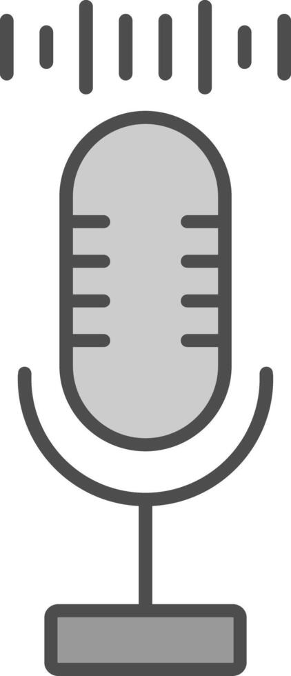 Audio Recorder Fillay Icon vector