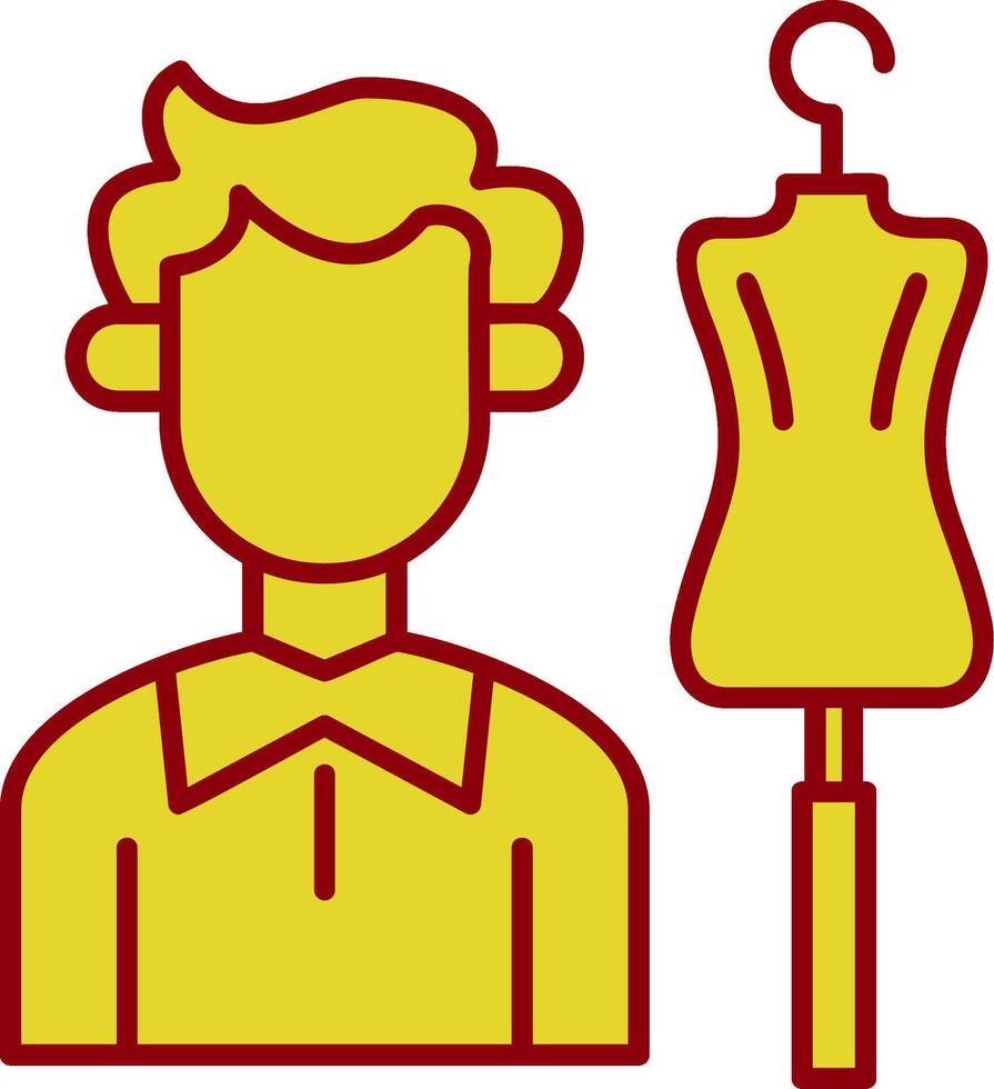 Tailor Line Two Color Icon vector