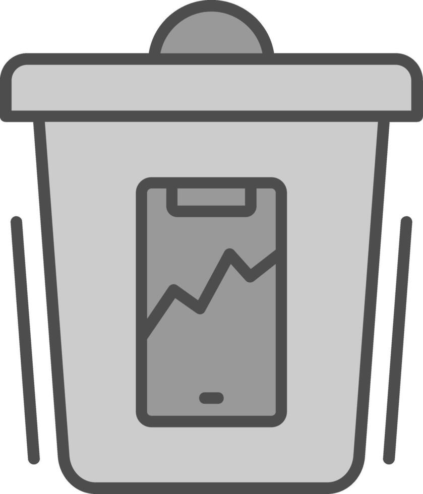 Garbage Line Two Color Icon vector