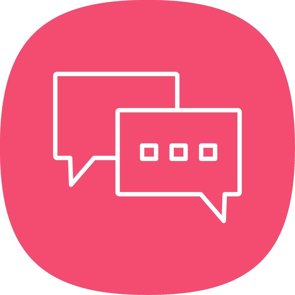 Chat Line Curve Icon vector