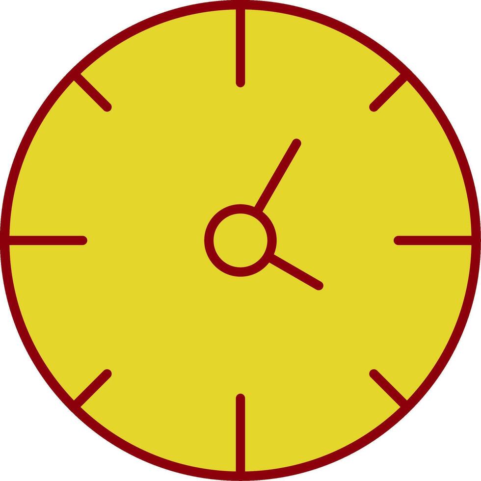 Clock Line Two Color Icon vector