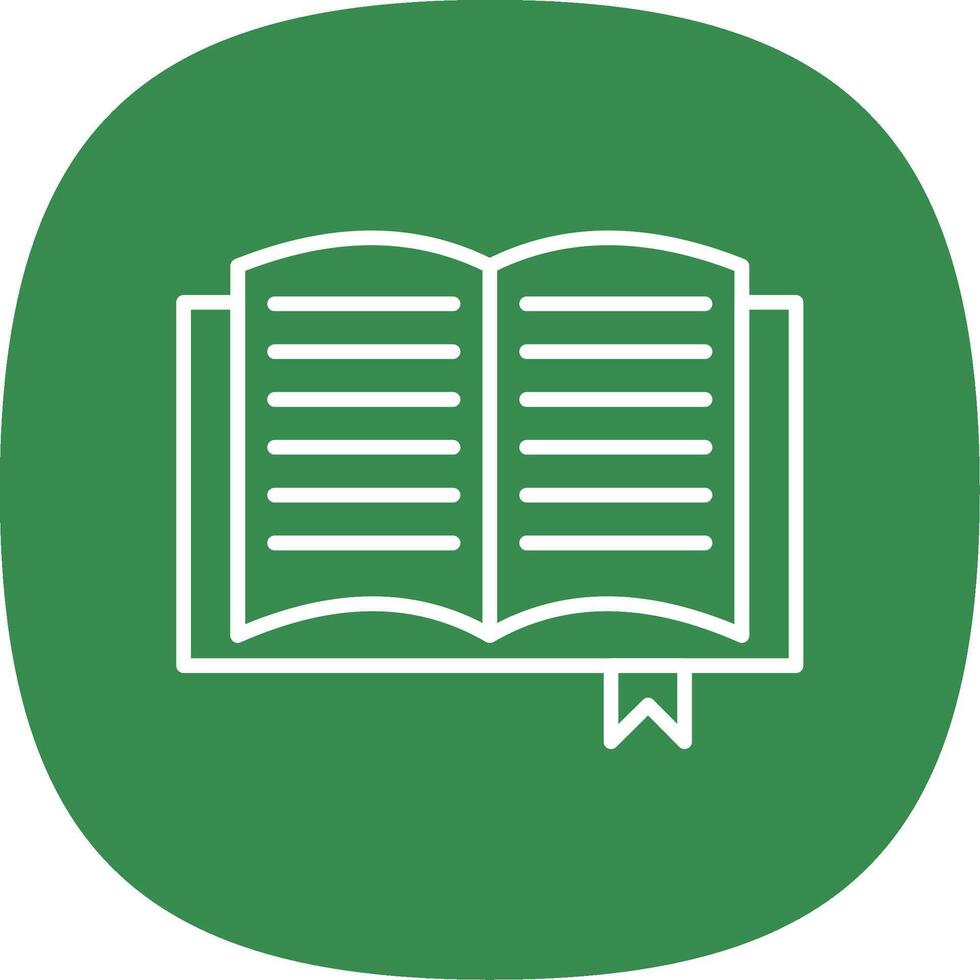 Book Line Curve Icon vector