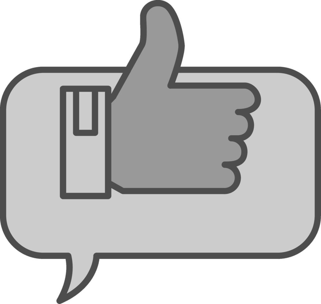 Positive Comment Fillay Icon vector