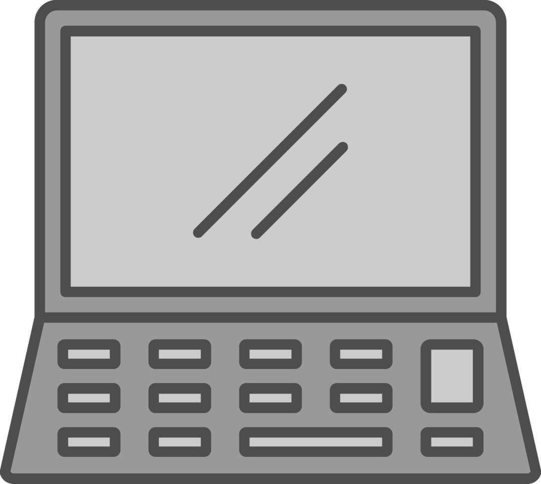 ordenador portátil relleno icono vector