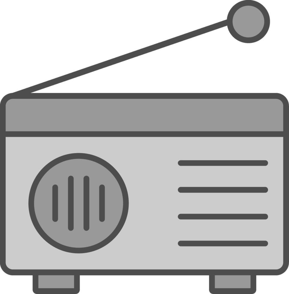 radio relleno icono vector