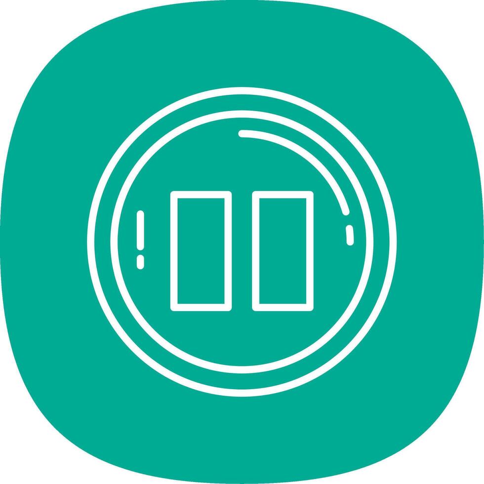 Pause Line Curve Icon vector