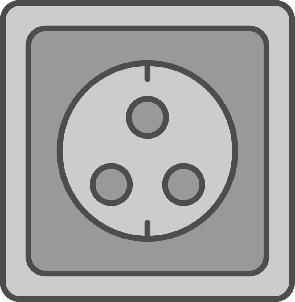 Wall Socket Fillay Icon vector