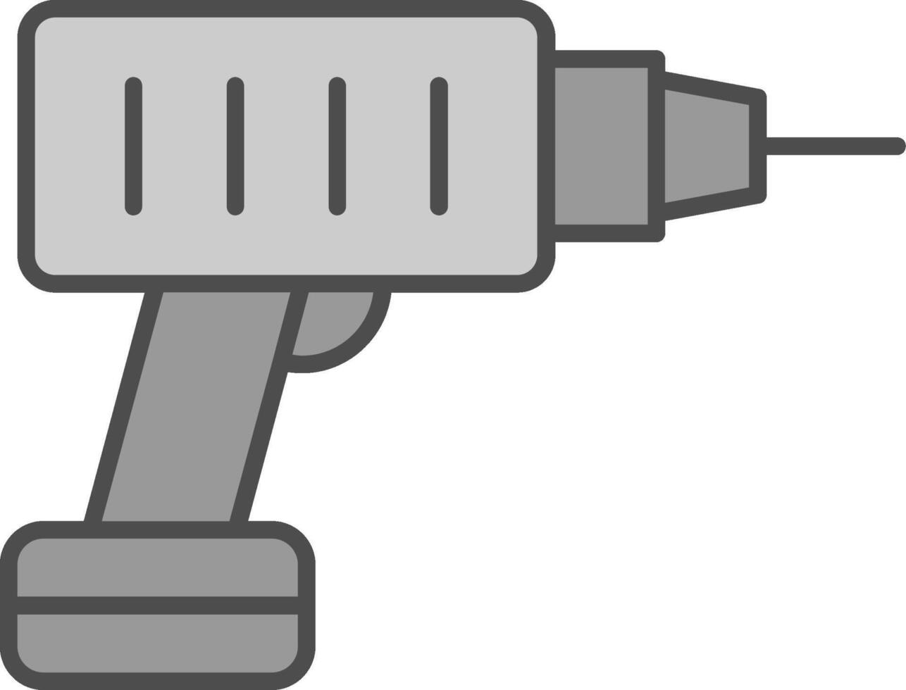 Hammer Drill Fillay Icon vector