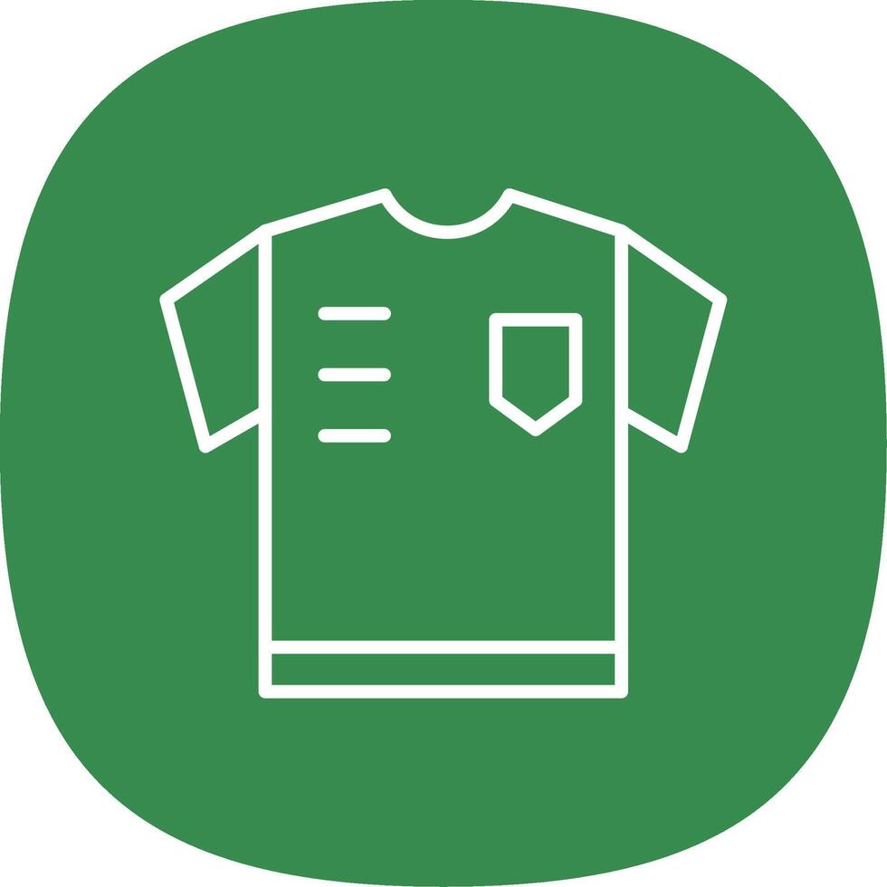 Referee Shirt Line Curve Icon vector