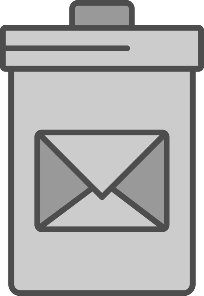 Delete Message Fillay Icon vector