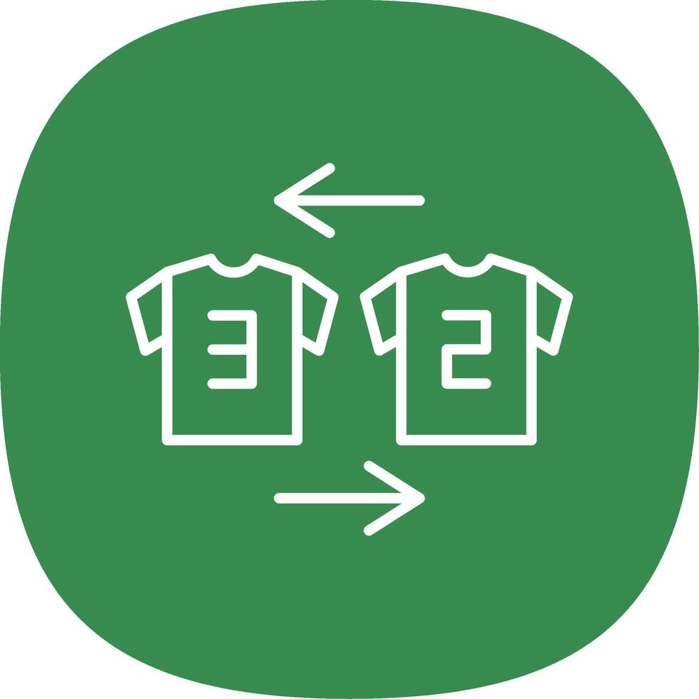 Substitution Line Curve Icon vector