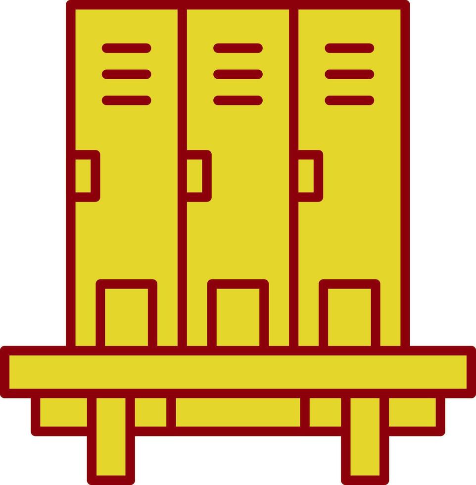 Lockers Line Two Color Icon vector