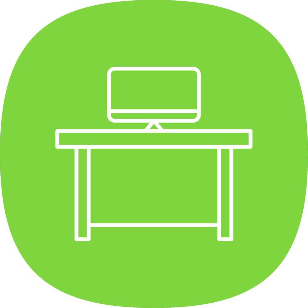 Workspace Line Curve Icon vector
