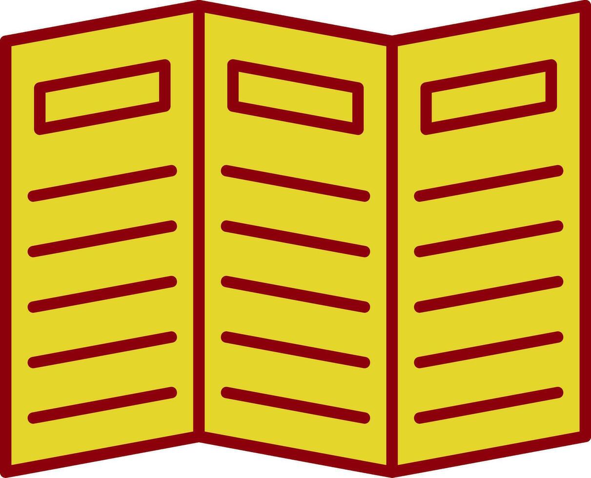 Brochure Line Two Color Icon vector