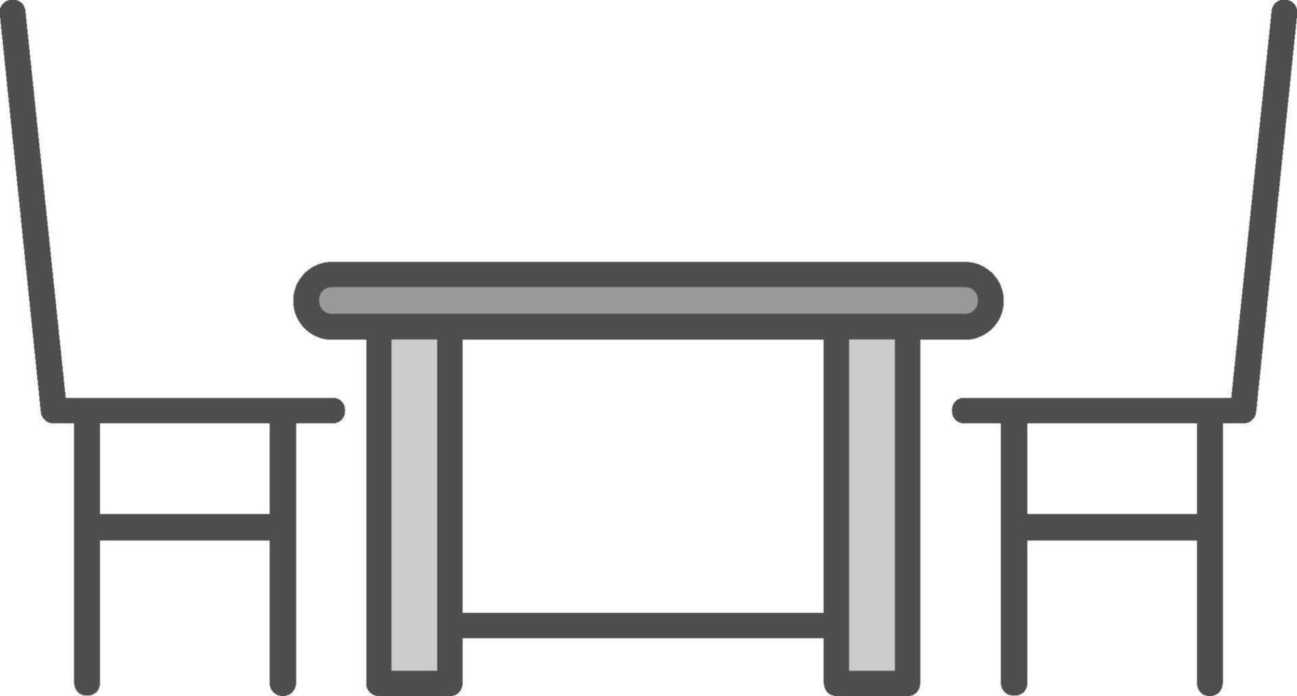 Dining Table Fillay Icon vector