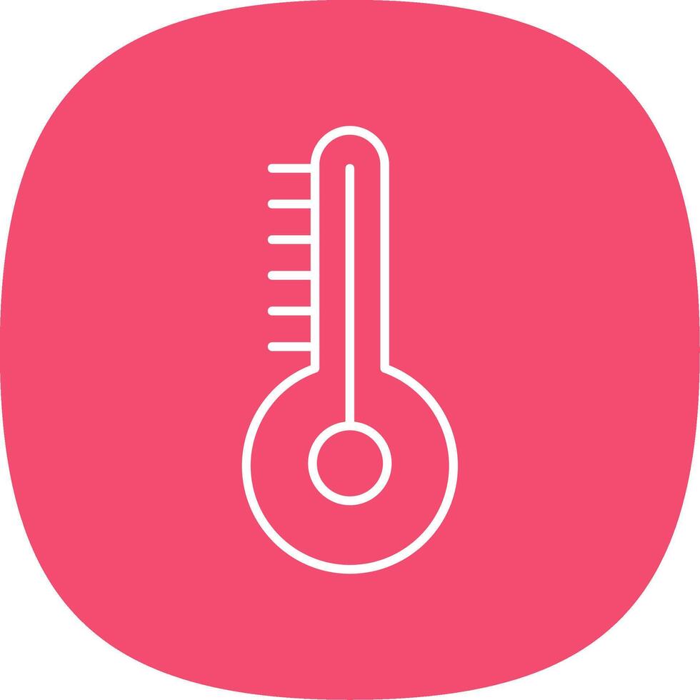 Temperature Line Curve Icon vector