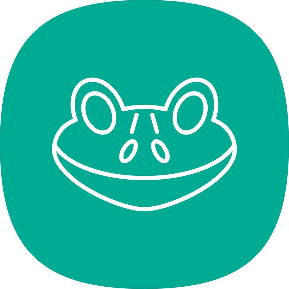 Frog Line Curve Icon vector