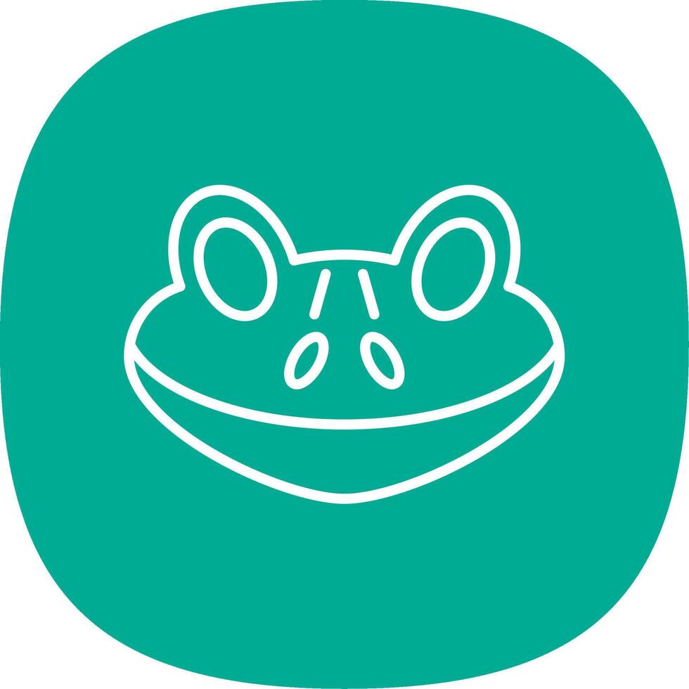 Frog Line Curve Icon vector