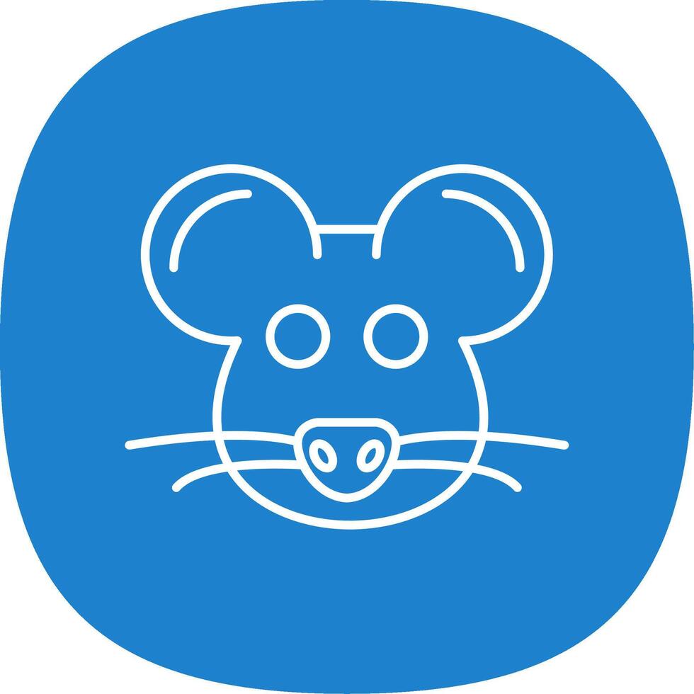Mouse Line Curve Icon vector