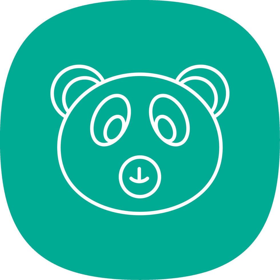 polar oso línea curva icono vector