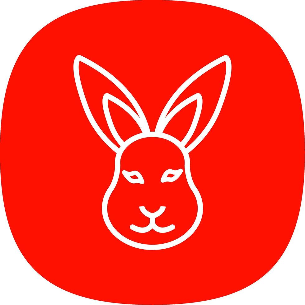 Hare Line Curve Icon vector