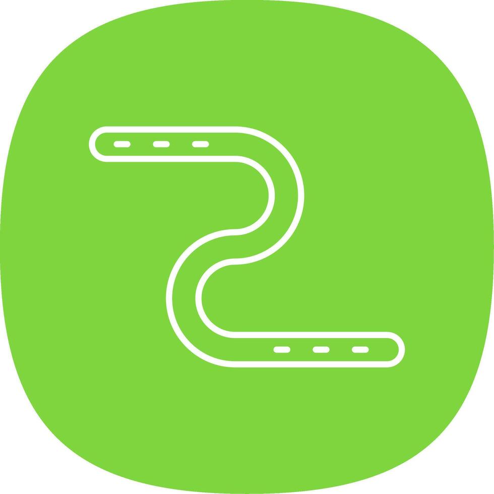 Earthworm Line Curve Icon vector