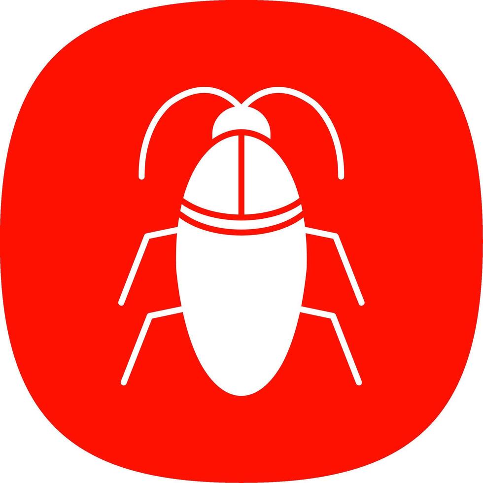 Cockroach Line Two Color Icon vector